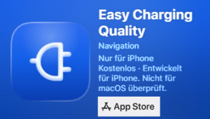 Bild zeigt Symbol für die E-Mobil-Lade-App Easy Charging Quality beim App Store.