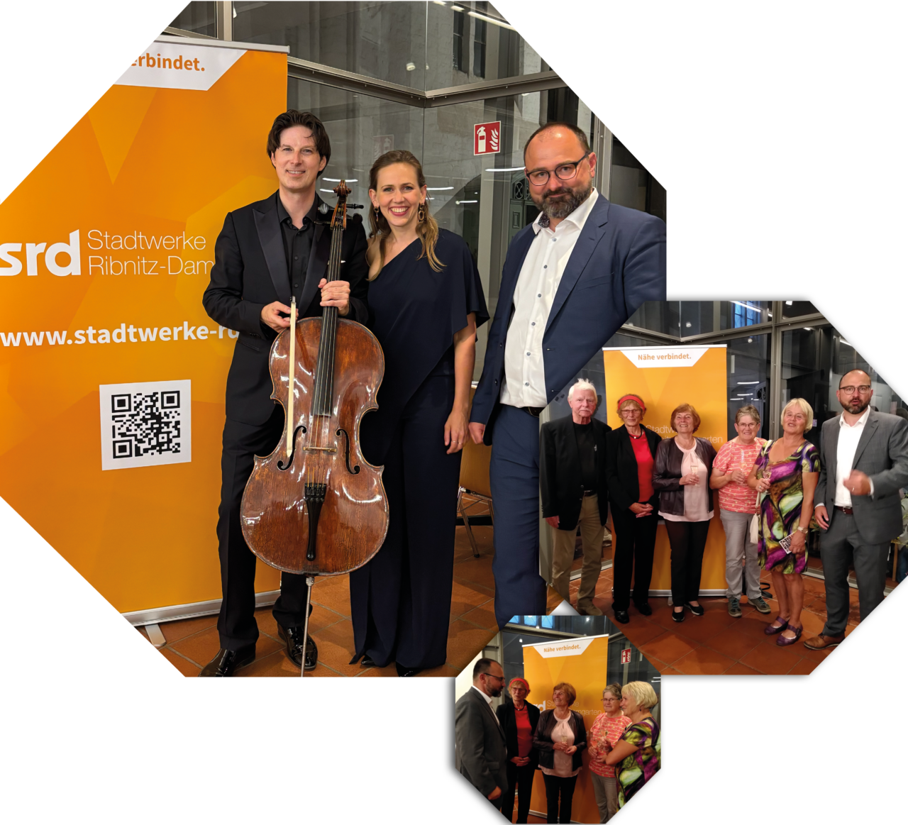 3 Bilder von Abendenden der Festspiele in Ribnitz-Damgarten.